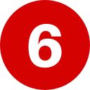 A red circle with the number six in it.